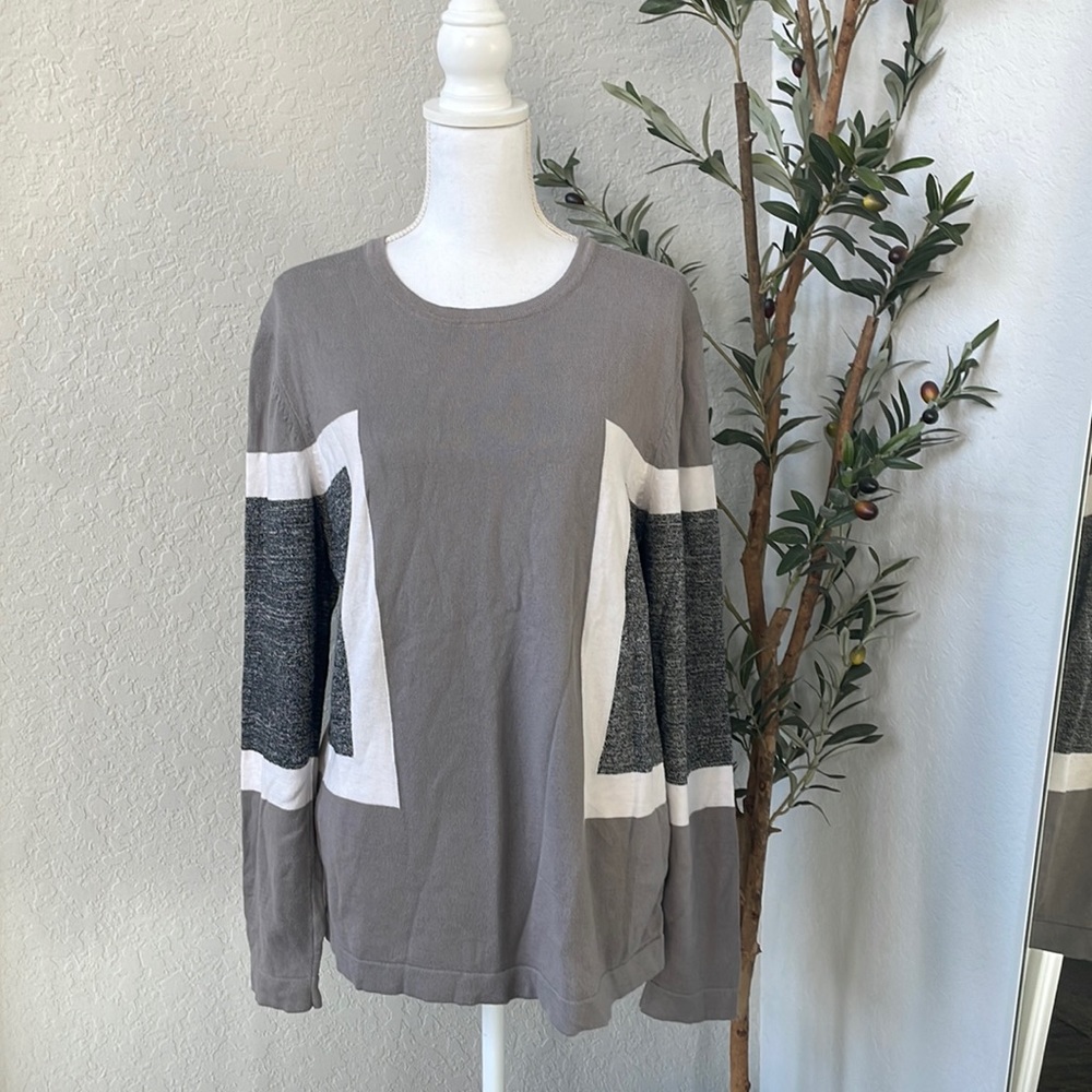 ASOS Color Blocked 100% Cotton Classic Pullover Sweater Size Large - Picture 11 of 11